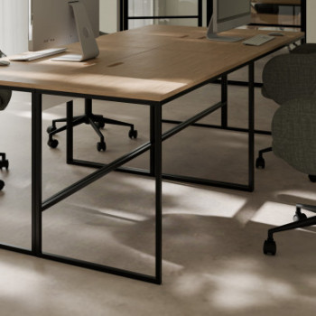 ESCRITORIO HUDSON ROBLE/NEGRO 2