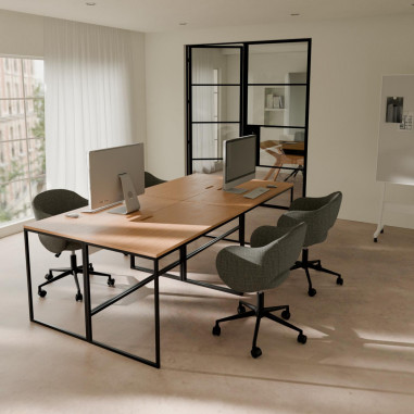 ESCRITORIO HUDSON ROBLE/NEGRO