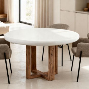 MESA VIOLETTE 120 RED.FIJA BLANCO-ROBLE 2