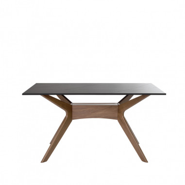 MESA ELOISE 140 FIJA SAHARA/NOGAL