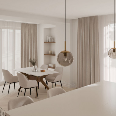 MESA ELOISE  140 FIJA CRETA/NOGAL