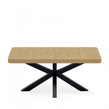 MESA GLADYS 160 RECT.EXT.ROBLE-NEGRO