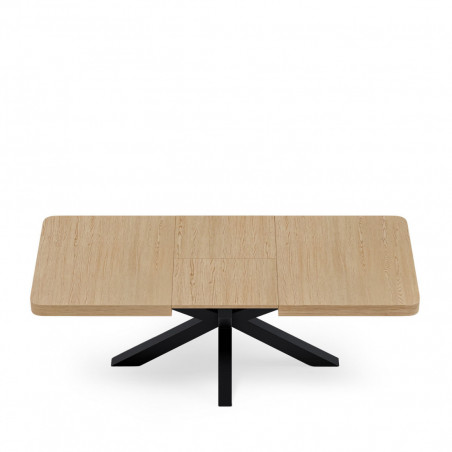 MESA GLADYS 160 RECT.EXT.ROBLE-NEGRO