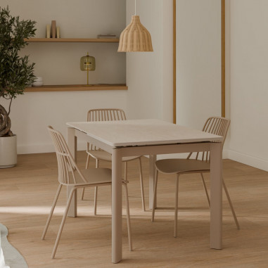 MESA CONSTANCE 120 TRAVERTINO/BEIGE