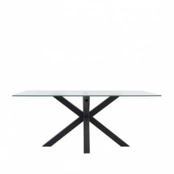 MESA DEMI 140 CRISTAL/PATAS NEGRO 2