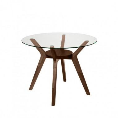 MESA SABRINE 120 RED.CRISTAL/NOGAL