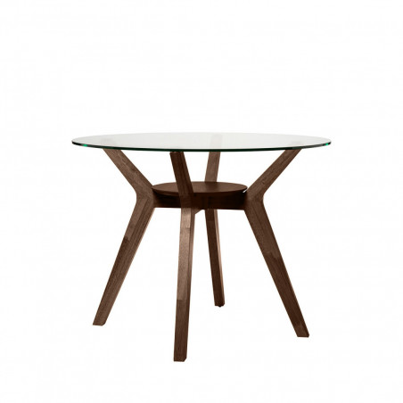 MESA SABRINE 120 RED.CRISTAL/NOGAL