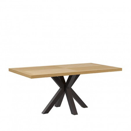 MESA ELAINE 160*90 FIJA ROBLE-NEGRO