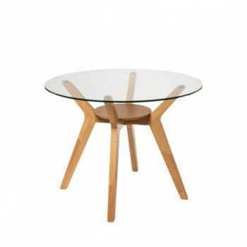 MESA SABRINE 120 RED.CRISTAL/ROBLE