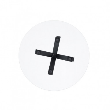 MESA JADE 120 RED.FIJA CRISTAL/NEGRO