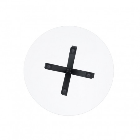 MESA JADE 120 RED.FIJA CRISTAL/NEGRO