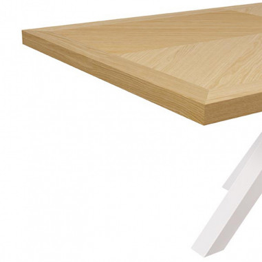 MESA ELAINE 160*90 FIJA ROBLE-BLANCO