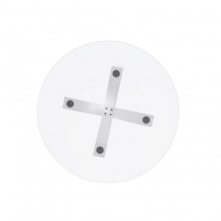 MESA JADE 120 RED.FIJA CRISTAL/BLANCO