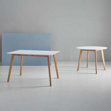 MESA ALICE 120 FIJA BLANCO-ROBLE