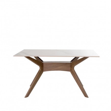 MESA ELOISE 160 FIJA CRETA/NOGAL