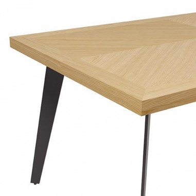 MESA RANDY 200*100 FIJA ROBLE-NEGRO