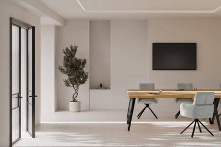 MESA RANDY 160*90 FIJA ROBLE-NEGRO