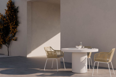 MESA THELMA RED.120 BLANCO