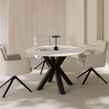 MESA FIORELLA RED.120 CRETA/NEGRO