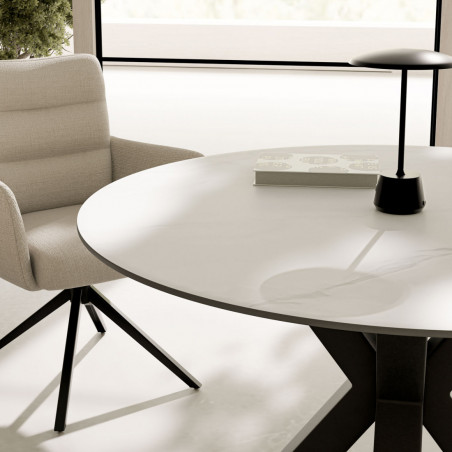 MESA FIORELLA RED.120 CRETA/NEGRO