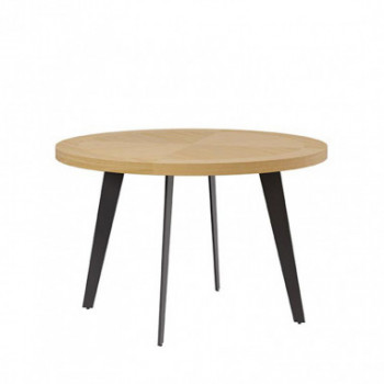 MESA AMANDA 120 RED.FIJA ROBLE-NEGRO