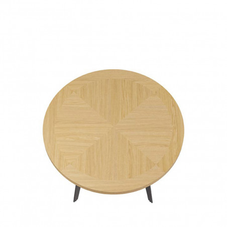 MESA AMANDA 120 RED.FIJA ROBLE-NEGRO