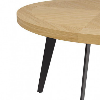 MESA AMANDA 120 RED.FIJA ROBLE-NEGRO