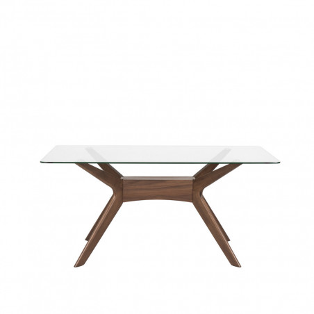 MESA DELLA 160 CRISTAL/NOGAL