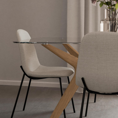 MESA DELLA 160 CRISTAL/ROBLE