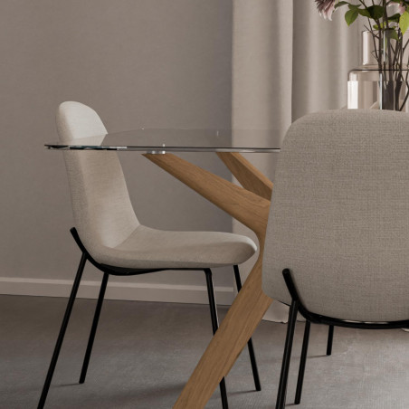 MESA DELLA 160 CRISTAL/ROBLE