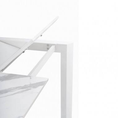 MESA LISA 140 EXT.CRETA/BLANCO