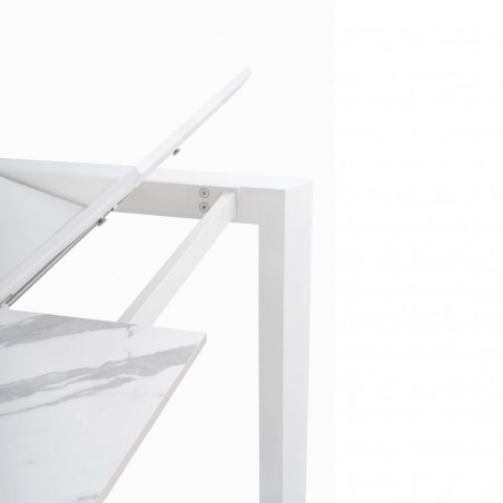 MESA LISA 140 EXT.CRETA/BLANCO