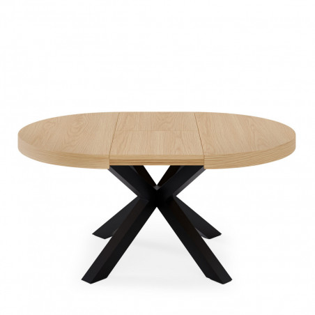 MESA MILDRED 100 RED.EXT.ROBLE-NEGRO