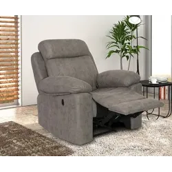 SOFA 1P RELAX ELÉCTRICO TAP. NOLIA MOD. MENFIS CEMENTO o PIE