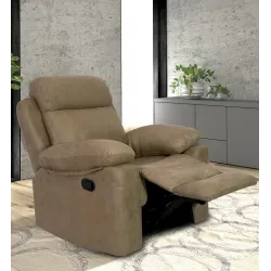 SOFA 1P RELAX ELÉCTRICO TAP. NOLIA MOD. MENFIS CEMENTO o PIE 2