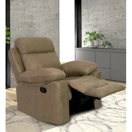 SOFA 1P RELAX ELÉCTRICO TAP. NOLIA MOD. MENFIS CEMENTO o PIE