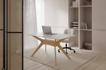 MESA ELOISE 140 FIJA CRETA/ROBLE