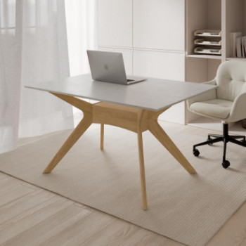 MESA ELOISE 140 FIJA CRETA/ROBLE 2