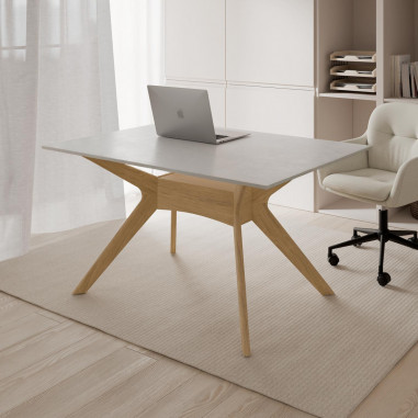 MESA ELOISE 140 FIJA CRETA/ROBLE