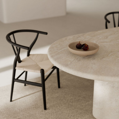 MESA LORRAINE 220 MARMOL TRAVERTINO