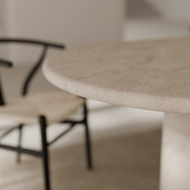 MESA LORRAINE 220 MARMOL TRAVERTINO