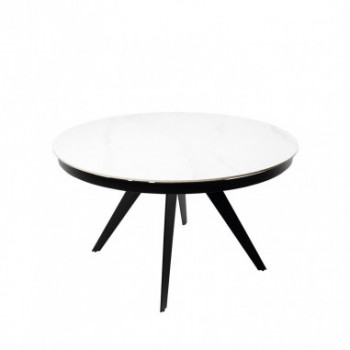 MESA LUNA 130 RED. BLANCO/NEGRO