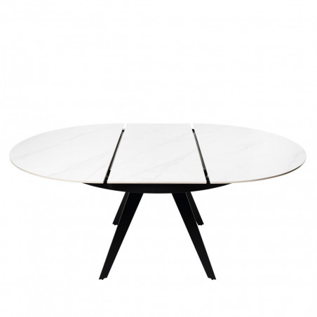 MESA LUNA 130 RED. BLANCO/NEGRO