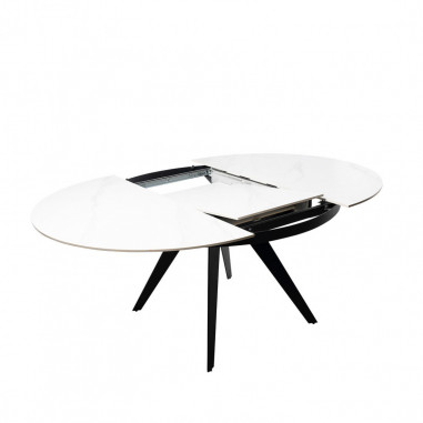 MESA LUNA 130 RED. BLANCO/NEGRO