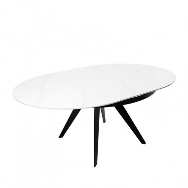 MESA LUNA 130 RED. BLANCO/NEGRO