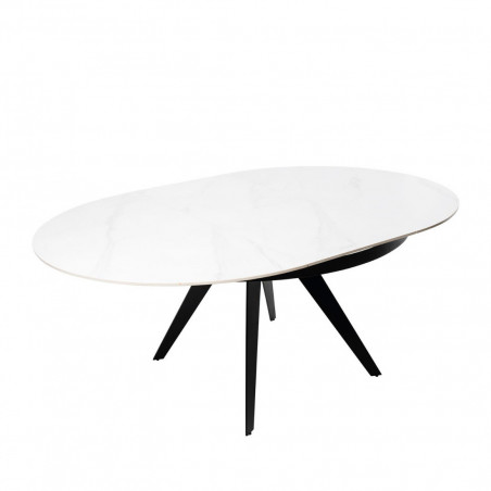 MESA LUNA 130 RED. BLANCO/NEGRO