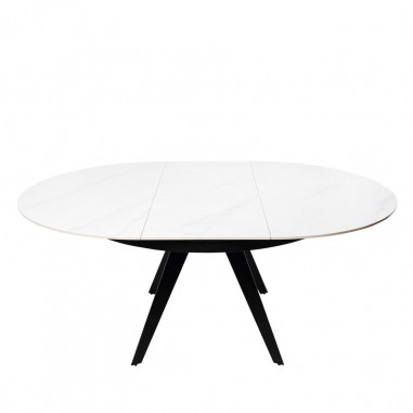 MESA LUNA 130 RED. BLANCO/NEGRO