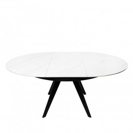 MESA LUNA 130 RED. BLANCO/NEGRO