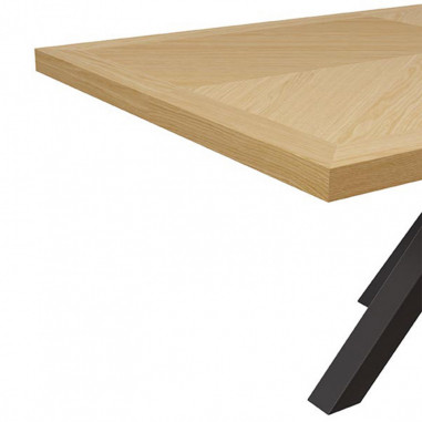 MESA ELAINE 180*100 FIJA ROBLE-NEGRO