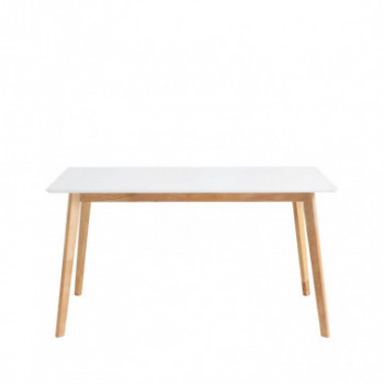 MESA MARIE 140 FIJA BLANCO-ROBLE 2